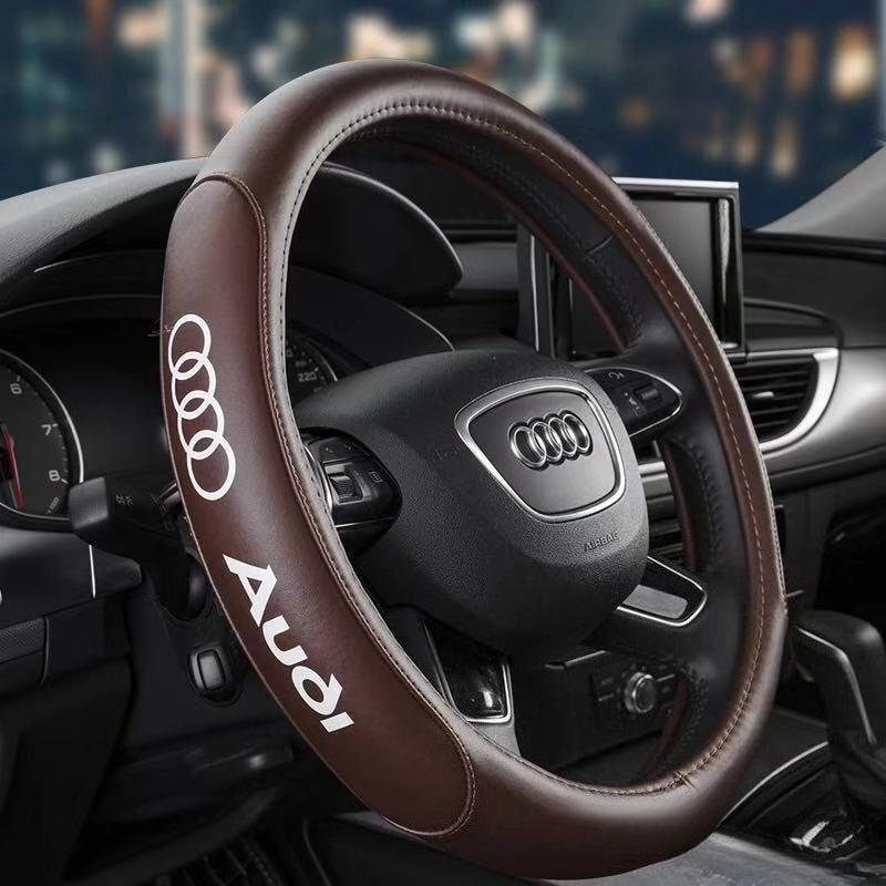 Leather Steering Wheel Cover Suitable for 3q A4L A6L Q5L Q2L Q3 A3 A5 A8 Q7TT All Season Handle Steering Coversq3