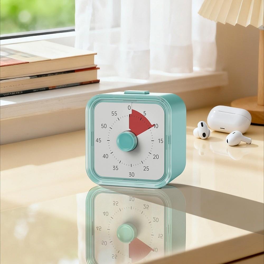 60 Minutes Visual Timer Round/Square Kitchen Timer Countdown Alarm Clock  Reading Room
