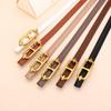Belt Women'S Leather Cowhide High-End Sense Simple Decoration Thin Belt Women'S Dress Design Sense