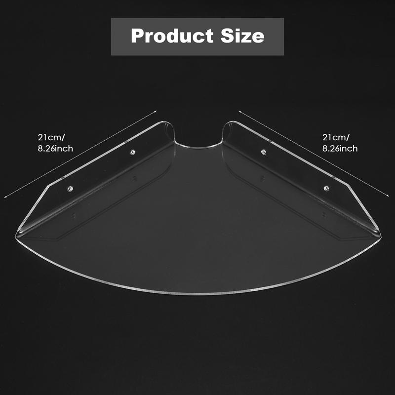 A95I-2Stk Acryl Eckregal Schwebendes Wandregal Aufbewahrungsregal Display Lautsprecher Organizer Schlafzimmer Küche Aufbewahrungshalter