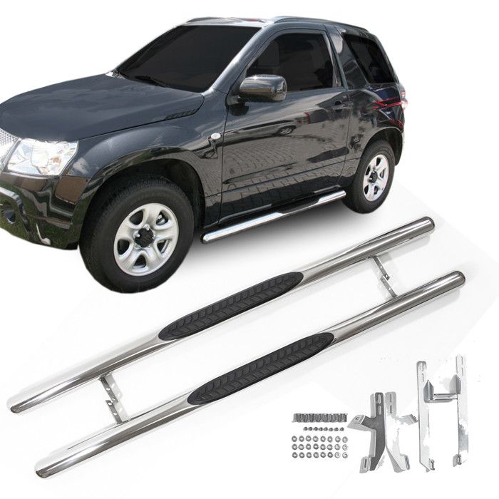 J&J AUTOMOTIVE | Tubes Marche-Pieds Latéraux Marche Pieds Pour Suzuki Grand Vitara 3-Porte 2005-2015