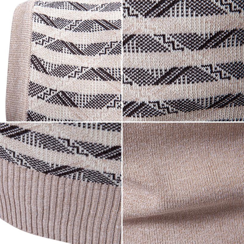 Men's V-Neck Trendy Knit Sweater Vest - Autumn/Winter European & American Style Pullover