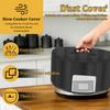 Kitchen Dust Cover Polyester Slow Cooker Cover with Pocket and See Through Window Appliance Dust Cover for 6/7/8L Slow Cooker