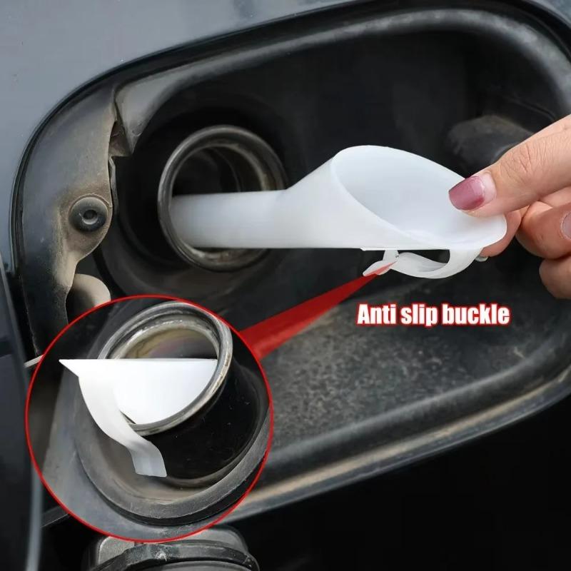 Refueling Funnel Portable Car Motorcycle Long Nozzle Hands-Free Oil Pouring Tool Spill-Proof Wide Mouth Fuel Funnel