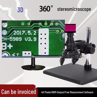 4K Ultra HD 3D Electron Microscope with USB3.0 Industrial CCD Measurement and Optical Repair Magnifier.