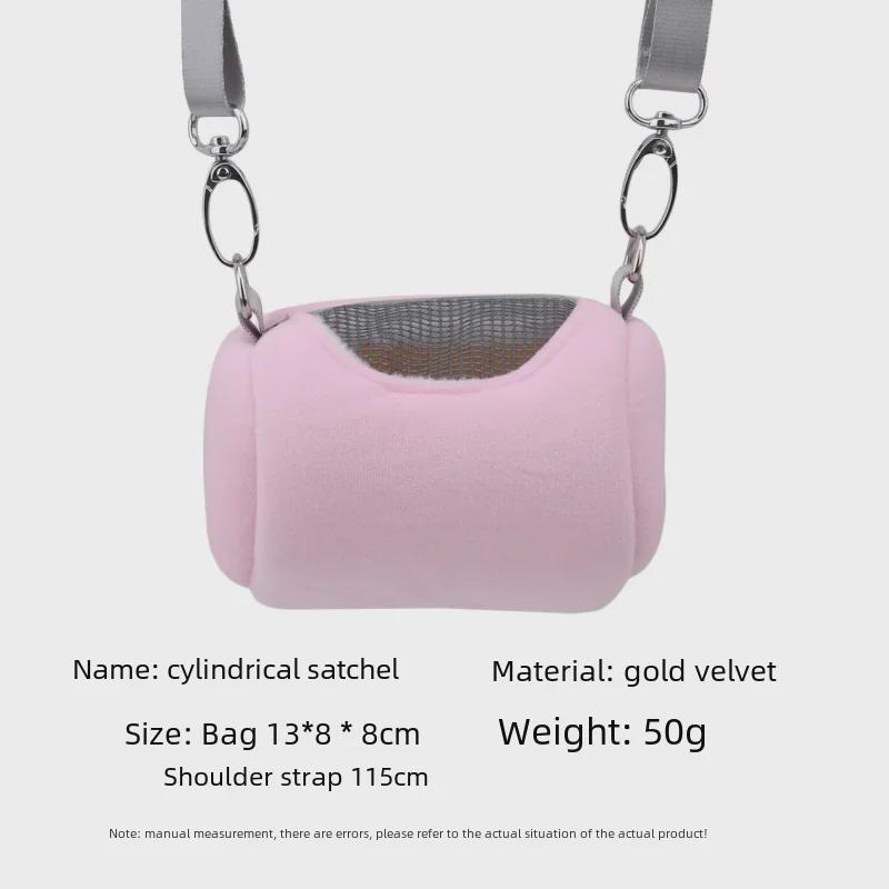 Potřeby pro domácí mazlíčky Přenosný válec pro křečka zlatého Crossbody batoh – Teplá taška pro malé mazlíčky