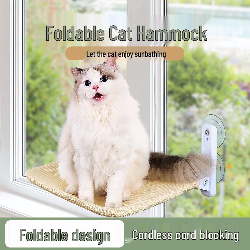 Window Suction Cup Cat Hammock: Sunbathing & Cozy Bed for Winter