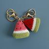 Knitted Weaving Keychain Fruit Series Wool Crochet Pendant Fashion Watermelon Pendant  Bag Charm
