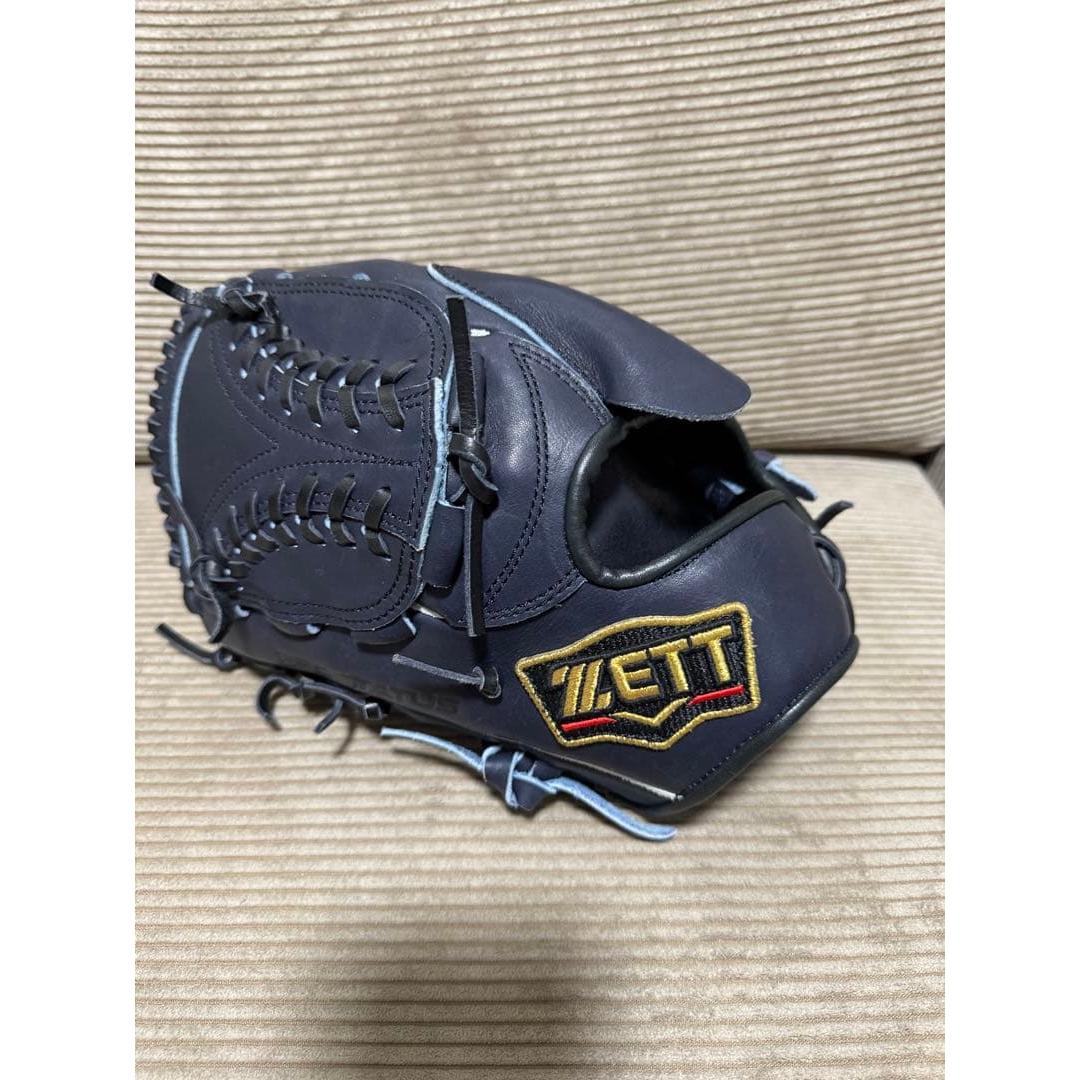 Used ZETT Softball Baseball Gloves Navy
