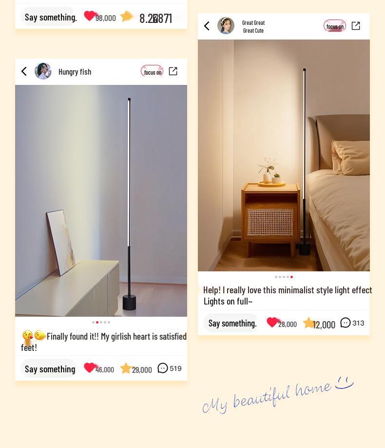 Smart LED Floor Lamp with Voice Control and Remote for Bedroom and Living Room