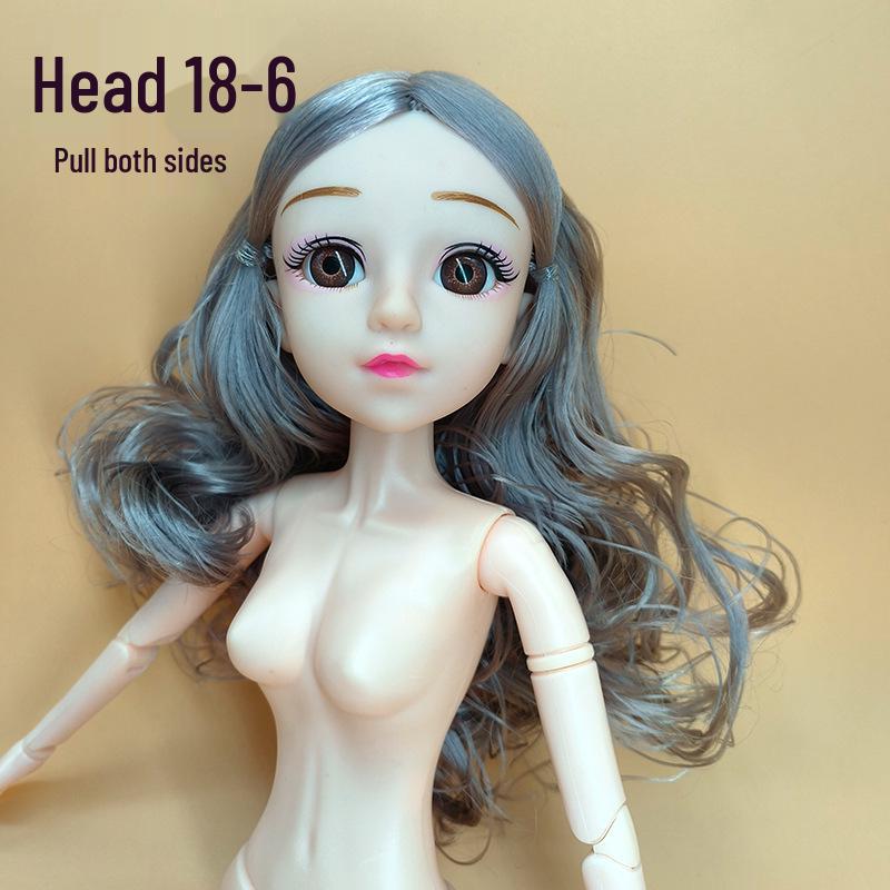 45cm/18-inch BJD Doll Body with Movable 23 Joints and 4-Point Hands, Includes Princess Clothes and Makeup for Customization