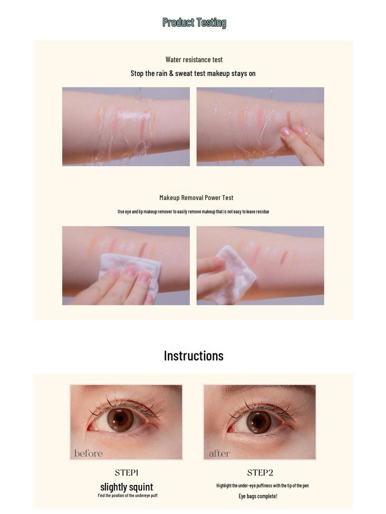 FLORTTE Under Eye Highlight & Shadow Gelstift - Aufhellender Schimmer.