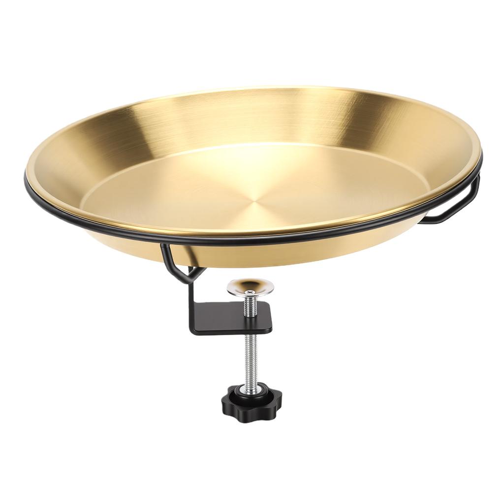 Outside Birdbaths Bowl Metal Detachable Bird Water Spa Bowl for Outdoor Garden Yard Patio Lawn