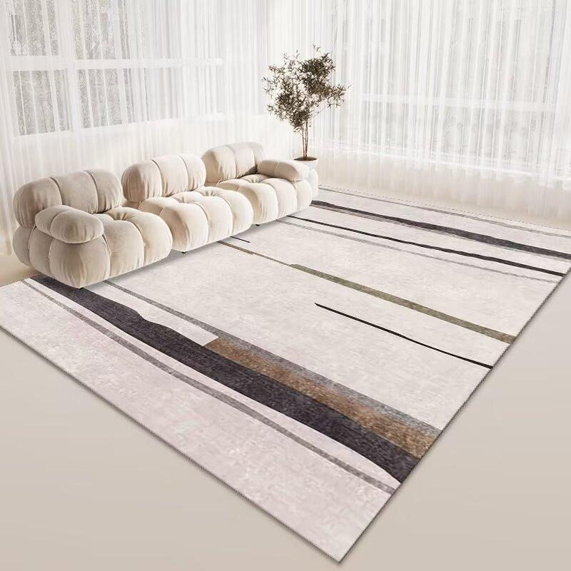 Nordic Style Living Room Sand Coffee Table Carpet, Bedroom Full Of Crystal Velvet Carpet, Study Dining Room Large Area Floor Mat