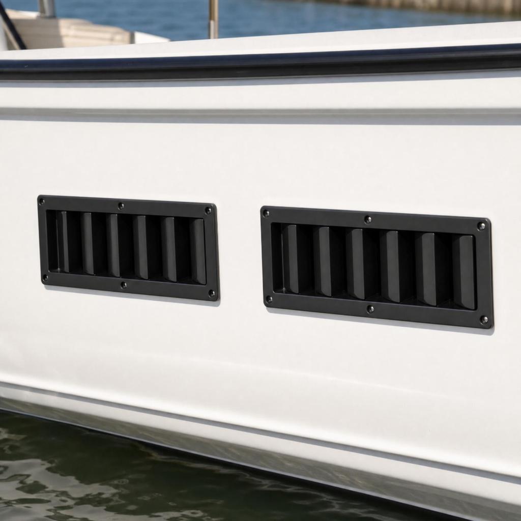 2 Pieces ABS Plastic Louvered Ventilation Cover Robust for Boats, Yachts