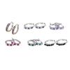 Silver Hoop Earrings for Women Cubic Zirconia Hoop Earrings for Mother's Day Anniversary Birthday Gifts