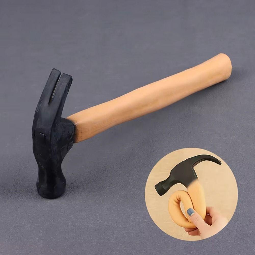 Realistic Hammer Toy Prop Creative Prank Toy Magic Prop Fake Hammer  Stage Performance