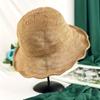 Women's Breathable Foldable Sun Hat Chic Solid Color Bucket Hat Wide Brim Openwork Sun Protection Beach Hat Outdoor Activities