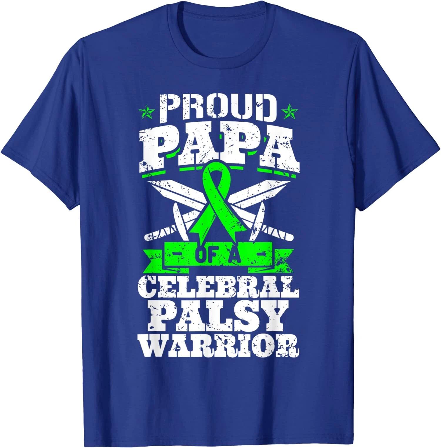 Proud Papa Of A Cerebral Palsy Warrior CP Awareness D Unisex T-Shirt XS
