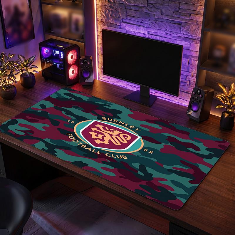 Burnley Football Print Large Mouse Pad, Anti-Slip Extended Gaming Desk Mat for Office Home