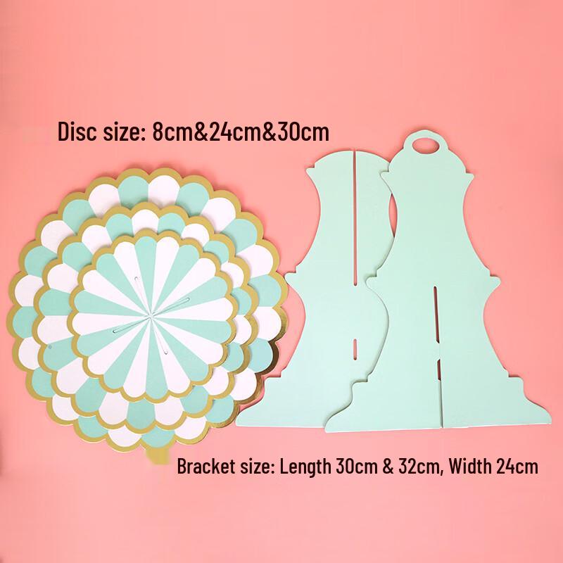 OIMG Disposable Triangular Paper Cake Stands 3-Pack