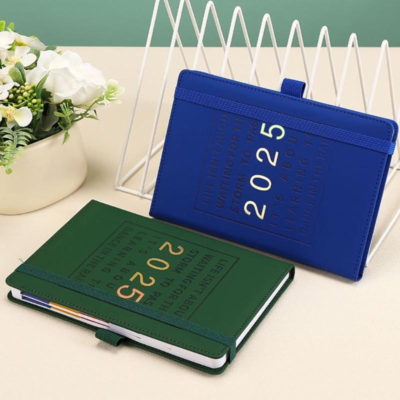 2025 Weekly Monthly Planner Leather Planner Notebook 2025 Journal Academic Diary for Teacher Student Daily Schedualing