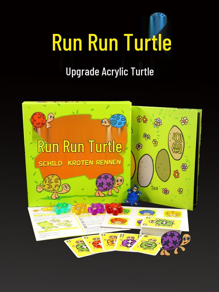 Run Run Turtle: High-Quality Wooden Educational Board Game for Kids