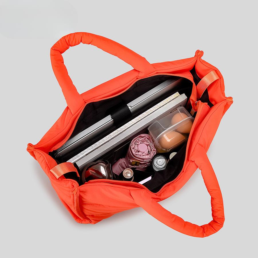 Geantă de mână pentru femei, geantă de mână din nailon, tip sandwich, mare capacitate, geantă de umăr tip crossbody, geantă de mână pentru computer, geantă de mână pentru computer