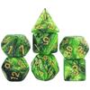 Mixing Color Dice DND 7pcs Polyhedral Dice Set with Engraving Spider Web Effect for DND RPG Magic Gathering Table Game D&D Dice