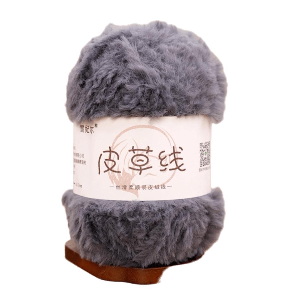 Long Plush Faux Fur Yarn Thickness Knitting Yarn Thread New Fluffy Mink Yarn  DIY Crocheting Hat