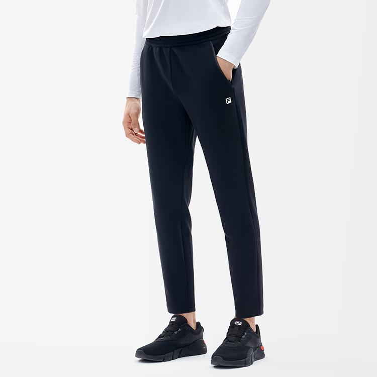 FILA Athletics Straight Commuter Pants Casual Pants Spring Autumn Men bottoms Deep-Black A11M211606F-BK