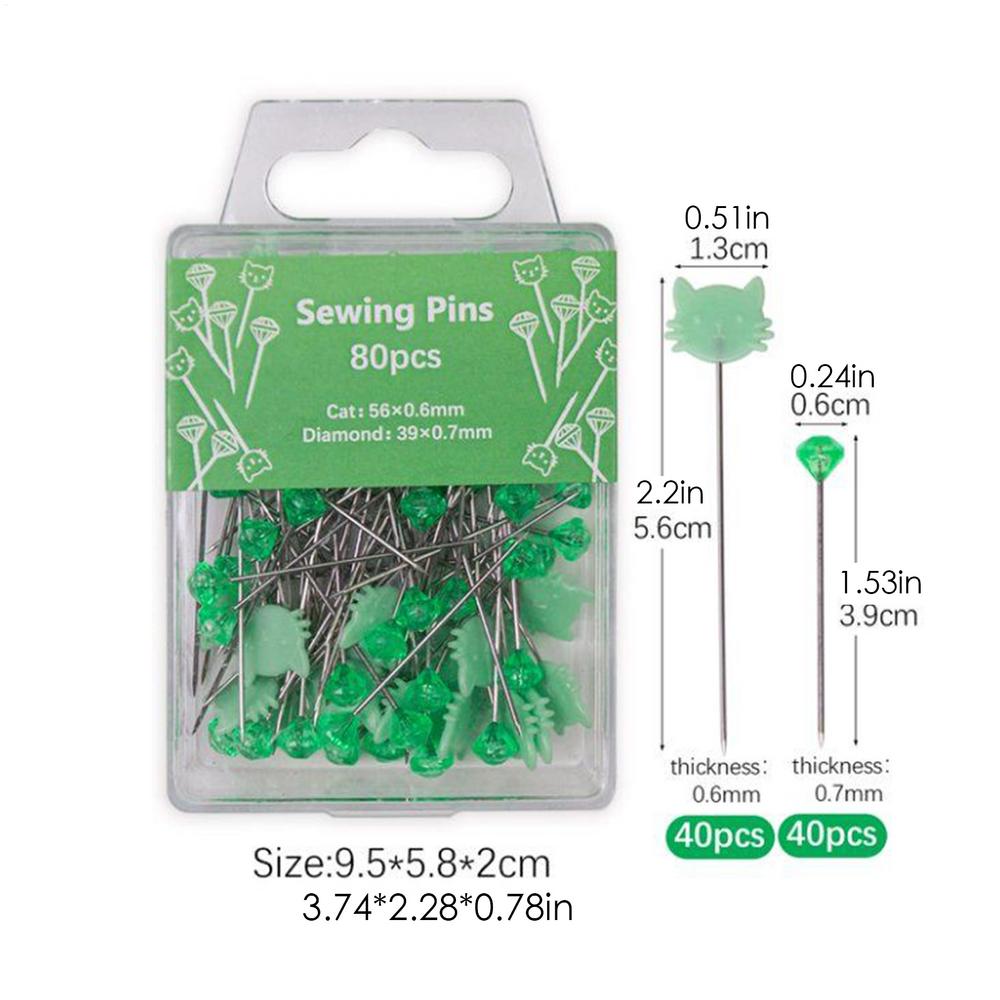 Straight Pins 80pcs Quilting Pins Fabric Fixed Needle for Dressmaker Quilting Supplies for Crafts Making Sewing Project