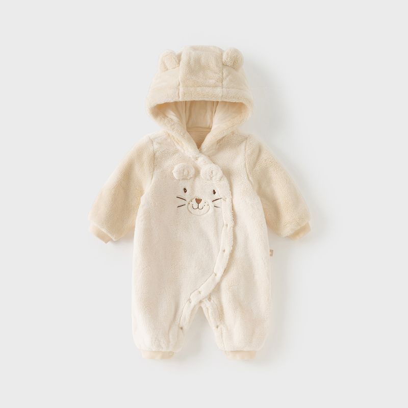 David Bella Newborn Class a Jumpsuit for Boys, Milk Velvet Crawling Suit, 2026 Winter New Baby Onesie Khaki [Ready Stock] 59