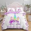 Cute Unicorn Duvet Cover Set Girly Pink Castle Bedding Set Single Twin Size For Princess Girl Dedicated Bedroom Decor Bedclothes