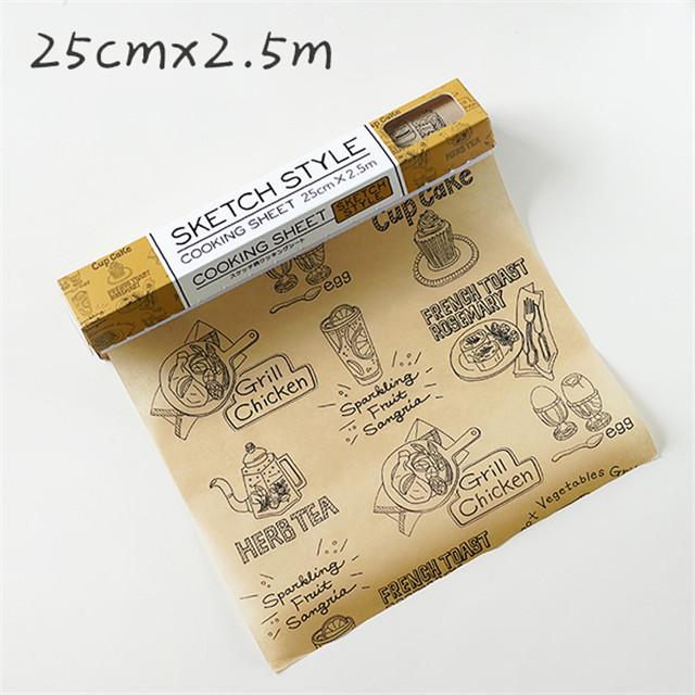 2/5M Parchment Paper Baking Sheets, Non-stick Oilpaper Wax Paper for Food Packaging, Deli Paper Basket Liner Sandwich Wrapper