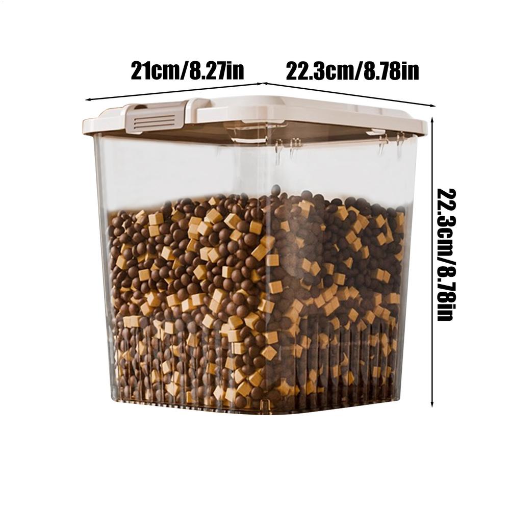 

Прозрачный контейнер для хранения корма для домашних животных, герметичный держатель для лакомств для щенков, контейнер для хранения корма для кошек для кухни, улицы, собак, кошек, кроликов, птиц, грызунов S чистый