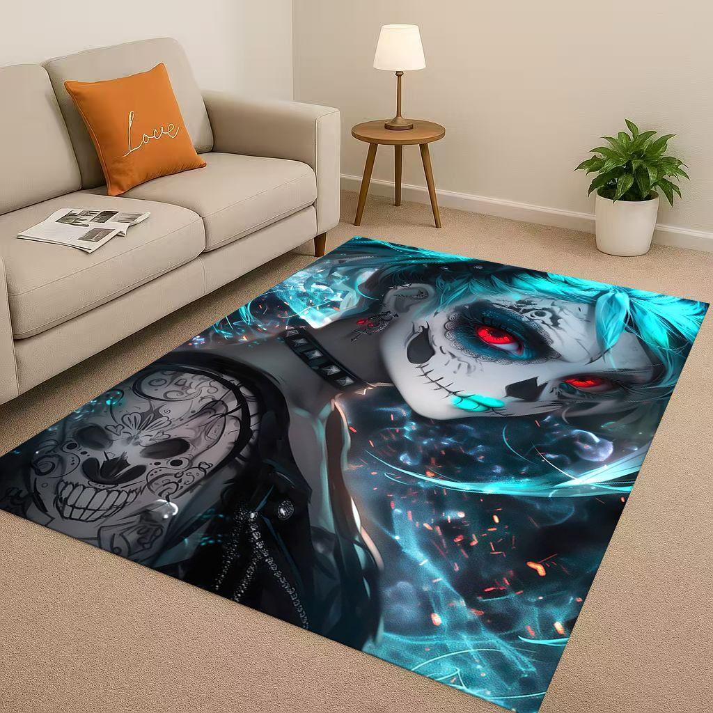 2026 New Gothic Dark Sexy Girls Cartoon Anime Characters Living Room Non-Slip Area Rug Carpet for Bedroom Playroom Sofa,Doormat