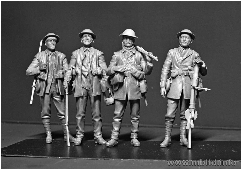 Master Box British Infantry Unit 5 Figures First Battle of the Somme 1916 Plastic Model MB35146 1/35