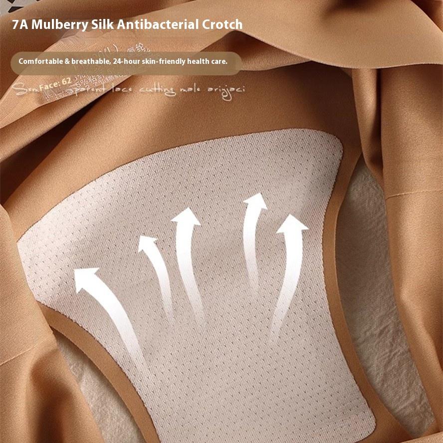 6-pack seamless antibacterial silk sports yoga mid-waist shorts for women