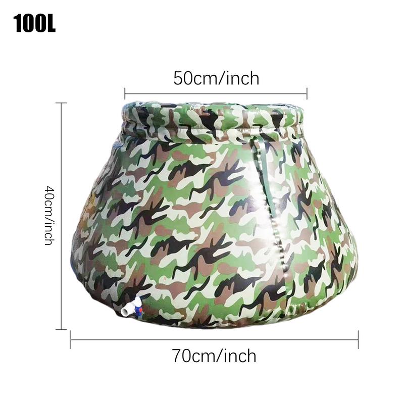 Katlanabilir Taşınabilir İçme Suyu Çantası Dış Mekan Kamp Su Depolama Çantası Kalınlaştırılmış Büyük Kapasiteli Yağmur Suyu Konteyneri Tankı