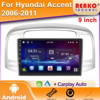 Android autorádio pro Hyundai Accent 2008 2009 2010 2011 Multimediální přehrávač videa Auto Stereo GPS navigace Bluetooth Carplay