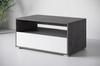 Rectangular coffee table for the living room with shelf and storage 90 cm Matera White
