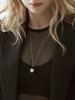 Moi Studio Black Egg Long Necklace