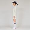 Champion Golf Long Sleeve Polo UV with Logo Women's Shirt, CW-AG407, Off-White, Protection, Quick-Drying, Warm, One-Point