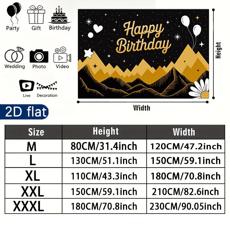 Party Backdrop Happy Birthday Birthday Balloon Black Photo Booth Background Front Door Decor