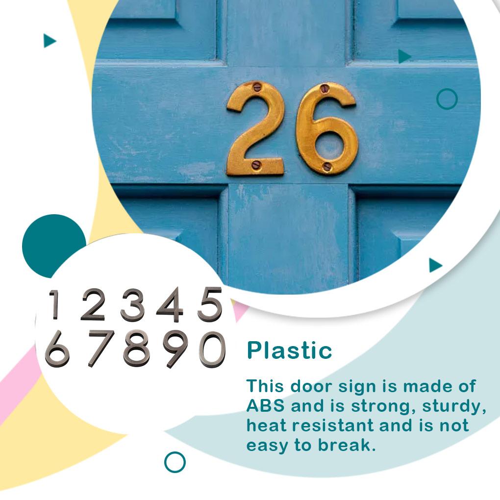 Hotel Plastic 3D Entrance Door Signs Building Indoor Address Plaques Plates Meeting Room Numeral Household Accessories