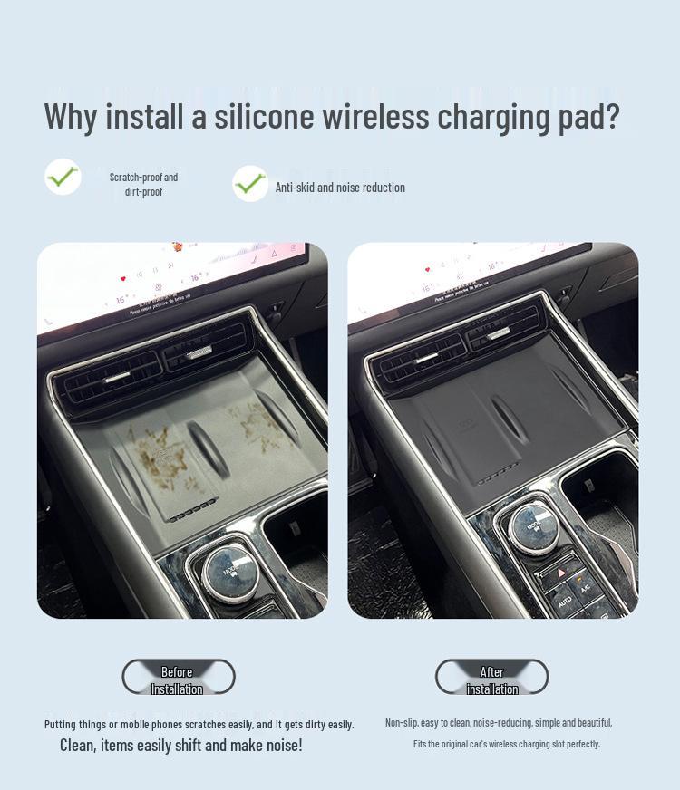 Chery Fengyun T9 Wireless Charging Anti-Slip Silicone Pad for Car Interior
