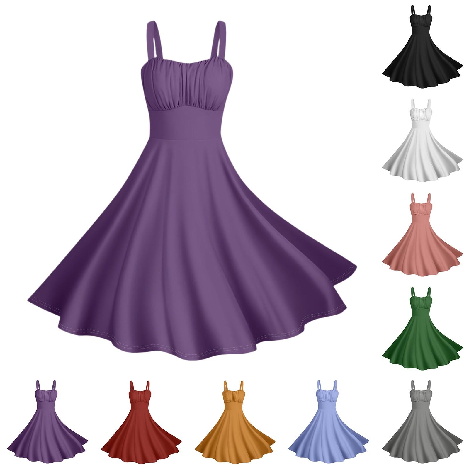 

Женские винтажные платья без рукавов, плиссированные, в стиле пэчворк, милые, с А-силуэтом подола, однотонные L чёрный