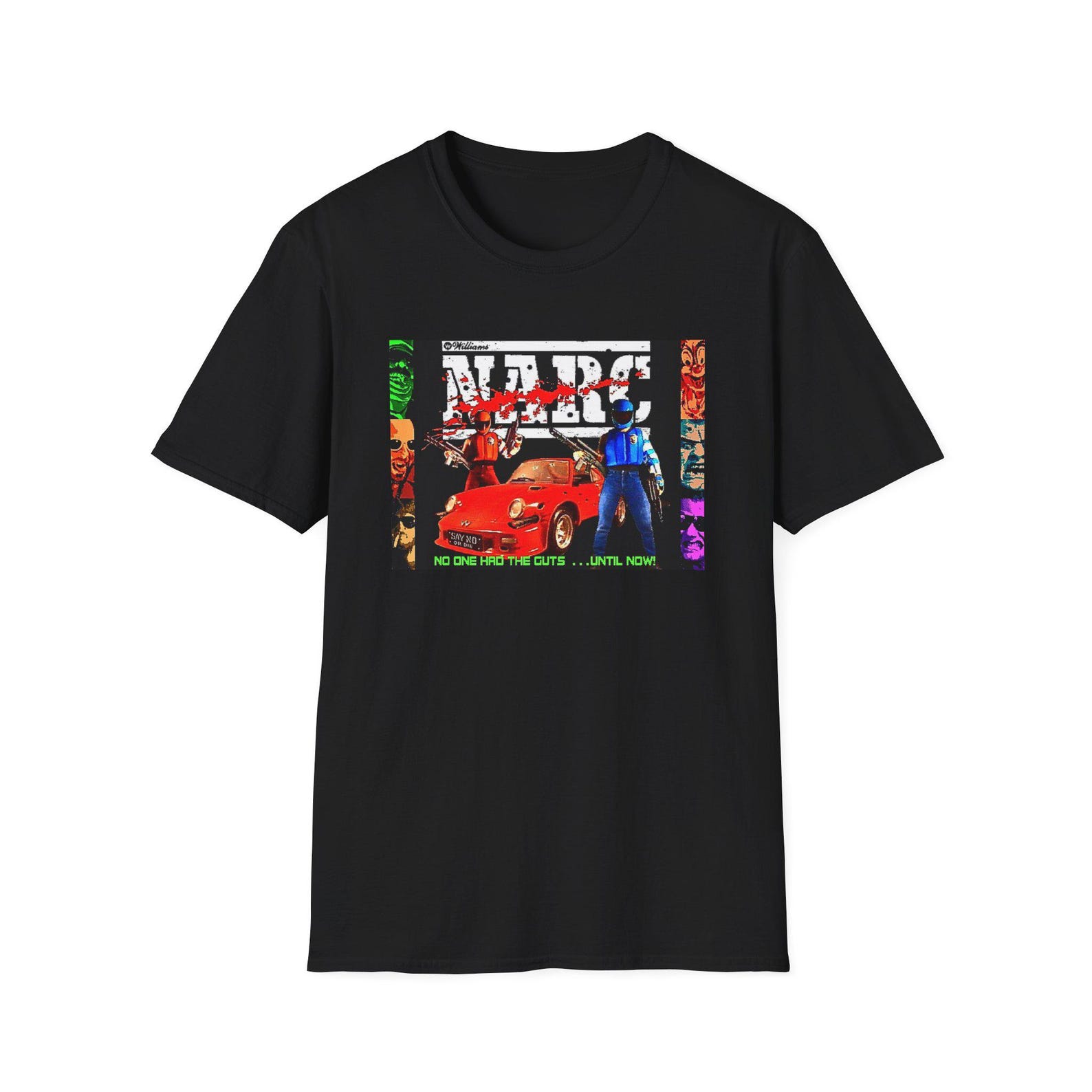 Narc shirt - Unisex Softstyle Narc arcade T shirt Narc arcade game shirt 80s Narc arcade game inspired T shirt L