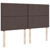 Box Spring Bed with Mattress Dark Brown 200 X 200 Cm Fabric